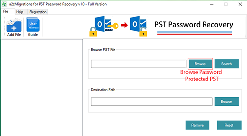 Windows 7 A2Z Migrations for PST Password Recovery 1.0 full