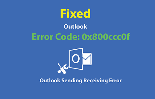 Outlook error banner