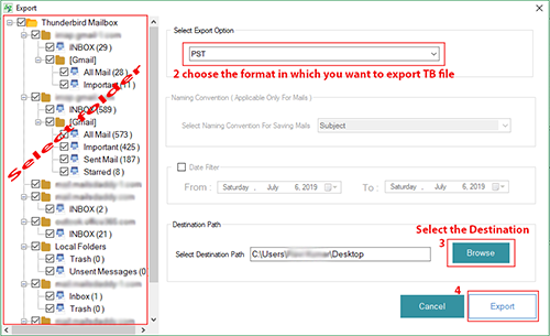 Step-3 select Export option