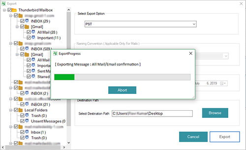 step-4 Export Thunderbird file