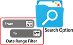 Date Range Filter and Search Option